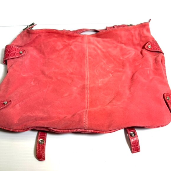 Via Repubblica Fushcia Pink Suede Handbag NWT - Picture 6 of 10